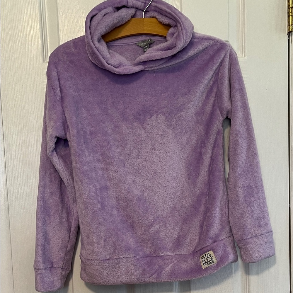 Lucky Brand Girls Lavender Purple Plush Hoodie